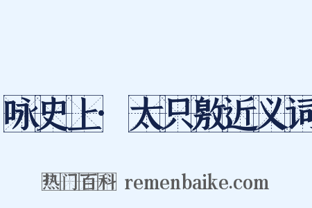 咏史上·太只敫近义词是什么意思的图片